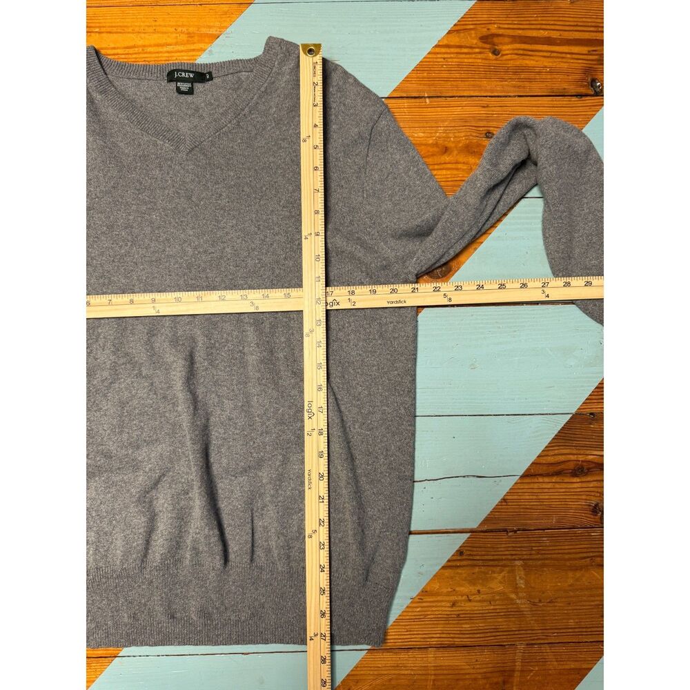 J.Crew Gray Cotton Cashmere V Neck Women’s Sweater XLT Lightweight Knit - Picture 4 of 7